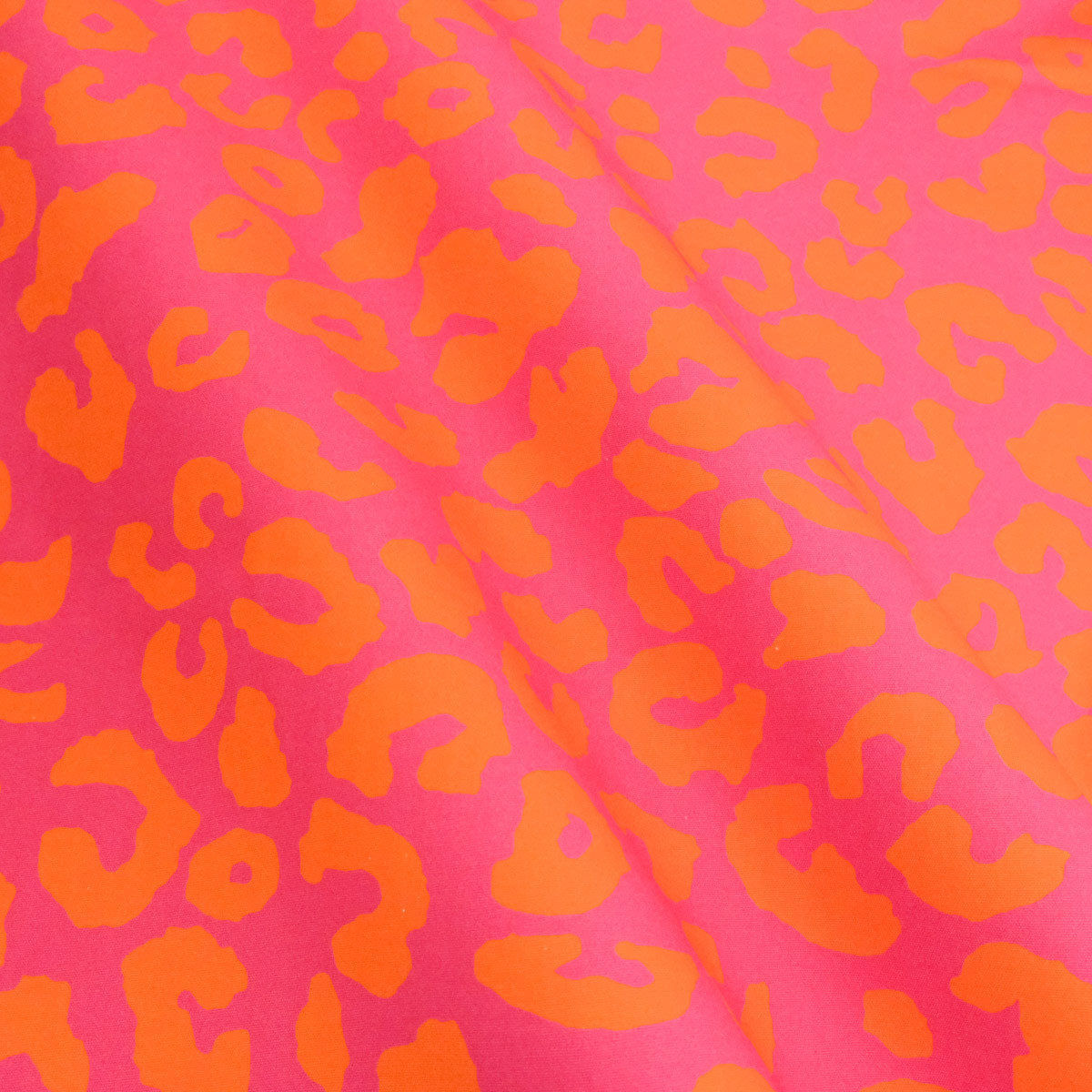 Pink and Orange Leopard-Print Canvas - Maison Klem